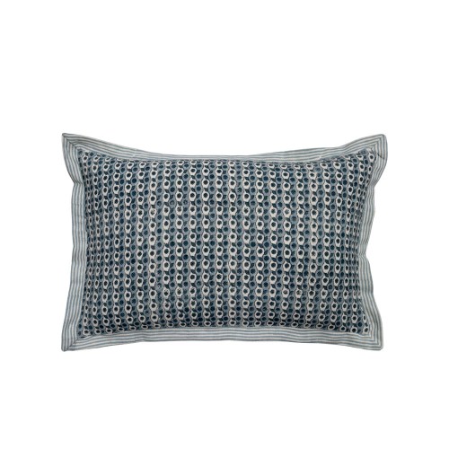 SEA BREEZE ΔΙΑΚΟΣΜΗΤΙΚΟ ΜΑΞΙΛΑΡΙ 60x40cm ΥΦΑΣΜΑ ΜΠΛΕ ΑΝΘΡΑΚΙ c540467