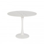 ICE ΤΡΑΠΕΖΙ ΡΟΤΟΝΤΑ ΑΣΠΡΟ 90x90x75cm c540485