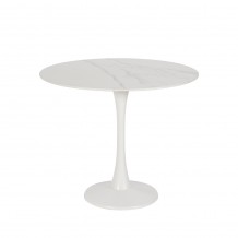 ICE ΤΡΑΠΕΖΙ ΡΟΤΟΝΤΑ ΑΣΠΡΟ 90x90x75cm c540485