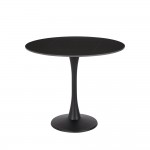 LAVA ΤΡΑΠΕΖΙ ΡΟΤΟΝΤΑ ΜΑΥΡΟ 90x90x75cm c540486