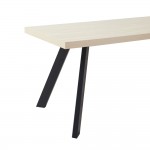 LITHOS ΤΡΑΠΕΖΙ BEIGE ΜΑΥΡΟ 180x90x76cm c540495