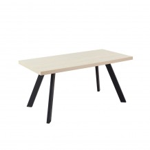 LITHOS ΤΡΑΠΕΖΙ BEIGE ΜΑΥΡΟ 160x80x76cm c540496