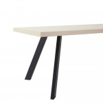 LITHOS ΤΡΑΠΕΖΙ BEIGE ΜΑΥΡΟ 160x80x76cm c540496