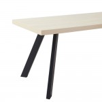 LITHOS ΤΡΑΠΕΖΙ BEIGE ΜΑΥΡΟ 160x80x76cm c540496