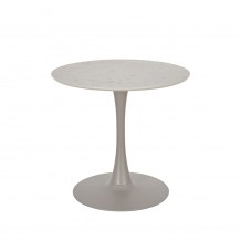 CASPIAN ΤΡΑΠΕΖΙ ΓΚΡΙ ΜΕ ΟΨΗ ΜΑΡΜΑΡΟΥ 80x80x75cm c540497