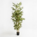 BAMBOO ΔΕΝΤΡΟ ΤΕΧΝΗΤΟ ΣΕ ΓΛΑΣΤΡΑ 190cm POLYESTER ΠΡΑΣΙΝΟ PVC c540505