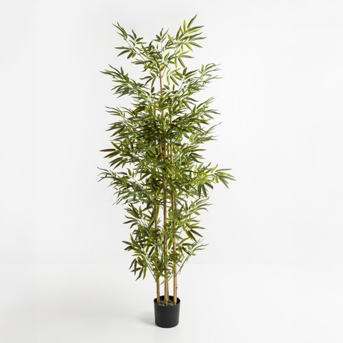 BAMBOO ΔΕΝΤΡΟ ΤΕΧΝΗΤΟ ΣΕ ΓΛΑΣΤΡΑ 190cm POLYESTER ΠΡΑΣΙΝΟ PVC c540505