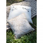 AMMOS 5 ΔΙΑΚΟΣΜΗΤΙΚΟ ΜΑΞΙΛΑΡΙ 60x60cm ΥΦΑΣΜΑ ΜΠΕΖ ΒΑΜΒΑΚΙ c540507