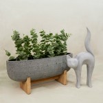 EUCALYPTUS ΦΥΤΟ ΤΕΧΝΗΤΟ ΣΕ ΓΛΑΣΤΡΑ 49cm POLYESTER ΠΡΑΣΙΝΟ PE PP c540511