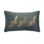 CREYR ΔΙΑΚΟΣΜΗΤΙΚΟ ΜΑΞΙΛΑΡΙ 30x50cm ΒΕΛΟΥΔΟ ΓΚΡΙ ΧΡΥΣΟ c540525