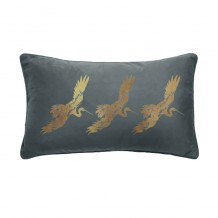 CREYR ΔΙΑΚΟΣΜΗΤΙΚΟ ΜΑΞΙΛΑΡΙ 30x50cm ΒΕΛΟΥΔΟ ΓΚΡΙ ΧΡΥΣΟ c540525