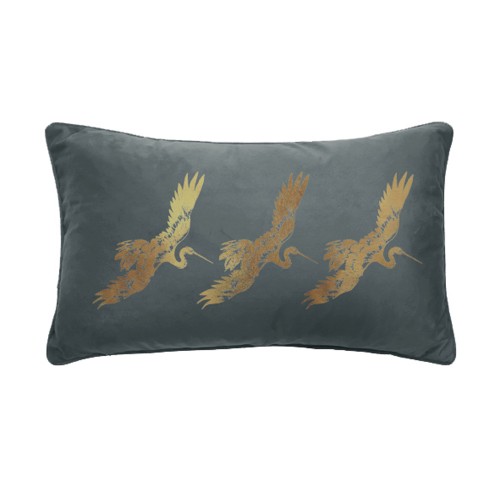 CREYR ΔΙΑΚΟΣΜΗΤΙΚΟ ΜΑΞΙΛΑΡΙ 30x50cm ΒΕΛΟΥΔΟ ΓΚΡΙ ΧΡΥΣΟ c540525