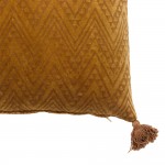 SUNDIAL B ΔΙΑΚΟΣΜΗΤΙΚΟ ΜΑΞΙΛΑΡΙ 50x50cm ΒΑΜΒΑΚΙ CARAMEL ΒΕΛΟΥΔΟ c540532