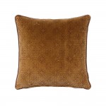 SUNDIAL C ΔΙΑΚΟΣΜΗΤΙΚΟ ΜΑΞΙΛΑΡΙ 50x50cm ΒΑΜΒΑΚΙ CARAMEL ΒΕΛΟΥΔΟ c540533