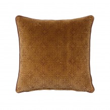 SUNDIAL C ΔΙΑΚΟΣΜΗΤΙΚΟ ΜΑΞΙΛΑΡΙ 50x50cm ΒΑΜΒΑΚΙ CARAMEL ΒΕΛΟΥΔΟ c540533