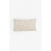 KRISHA ΔΙΑΚΟΣΜΗΤΙΚΟ ΜΑΞΙΛΑΡΙ MACRAME 30x50cm ΒΑΜΒΑΚΙ IVORY POLYESTER c540560