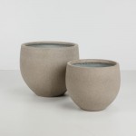 SCILLA ΓΛΑΣΤΡΑ SET 2ΤΜΧ 40x40x34cm ΤΣΙΜΕΝΤΟ ΚΑΦΕ ΑΝΟΙΧΤΟ c540565