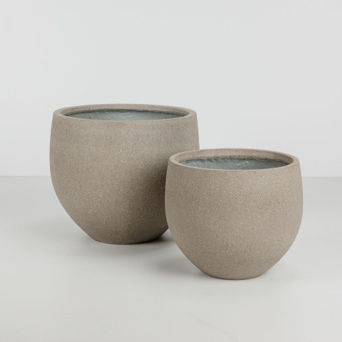 SCILLA ΓΛΑΣΤΡΑ SET 2ΤΜΧ 40x40x34cm ΤΣΙΜΕΝΤΟ ΚΑΦΕ ΑΝΟΙΧΤΟ c540565