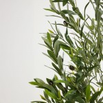 OLIVE TREE ΔΕΝΤΡΟ ΤΕΧΝΗΤΟ ΣΕ ΓΛΑΣΤΡΑ 180cm ΥΦΑΣΜΑ ΠΡΑΣΙΝΟ PVC c540571
