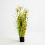 SUNNY FLOWER ΦΥΤΟ ΤΕΧΝΗΤΟ ΣΕ ΓΛΑΣΤΡΑ 70cm PVC ΠΡΑΣΙΝΟ c540574