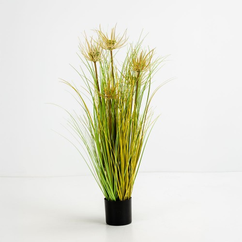 SUNNY FLOWER ΦΥΤΟ ΤΕΧΝΗΤΟ ΣΕ ΓΛΑΣΤΡΑ 70cm PVC ΠΡΑΣΙΝΟ c540574