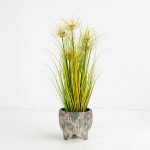 SUNNY FLOWER ΦΥΤΟ ΤΕΧΝΗΤΟ ΣΕ ΓΛΑΣΤΡΑ 70cm PVC ΠΡΑΣΙΝΟ c540574