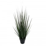 DARK PURE GRASS ΦΥΤΟ ΤΕΧΝΗΤΟ ΣΕ ΓΛΑΣΤΡΑ 68cm PVC ΠΡΑΣΙΝΟ ΣΚΟΥΡΟ c540579
