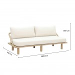 SIESTA ΚΑΝΑΠΕΣ ΚΡΕΒΑΤΙ ΦΥΣΙΚΟ CREAM 180x80x59cm c540600