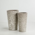 KANCHE ΓΛΑΣΤΡΑ ΣΕΤ 2ΤΜΧ 32x32x53cm ΚΕΡΑΜΙΚΟ ΜΠΕΖ ΜΑΥΡΟ c540605