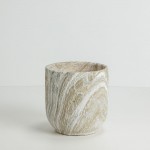 PEDRA ΓΛΑΣΤΡΑ ΣΕΤ 3ΤΜΧ 30x30x31cm ΚΕΡΑΜΙΚΟ ΜΠΕΖ ΛΕΥΚΟ c540606