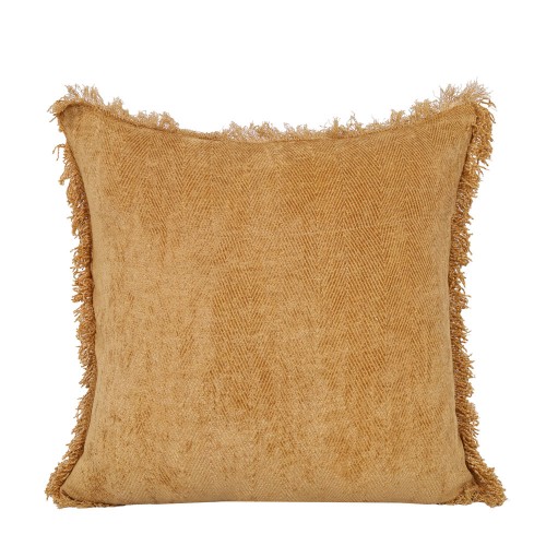 BELUD ΔΙΑΚΟΣΜΗΤΙΚΟ ΜΑΞΙΛΑΡΙ 45x45cm ΥΦΑΣΜΑ ΜΟΥΣΤΑΡΔΙ POLYESTER c540628