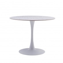 NOUGAT ΤΡΑΠΕΖΙ ΡΟΤΟΝΤΑ TERRAZZO 100x100x75cm c540694