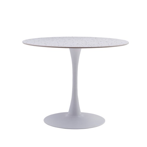 NOUGAT ΤΡΑΠΕΖΙ ΡΟΤΟΝΤΑ TERRAZZO 100x100x75cm c540694