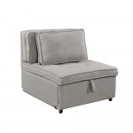 SLEEP ΠΟΛΥΘΡΟΝΑ ΚΡΕΒΑΤΙ ΓΚΡΙ 78x87x80cm c540698