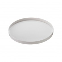 Στρογγυλός Δίσκος Μελαμίνης φ32xΥ3cm Λευκός Leone c540708