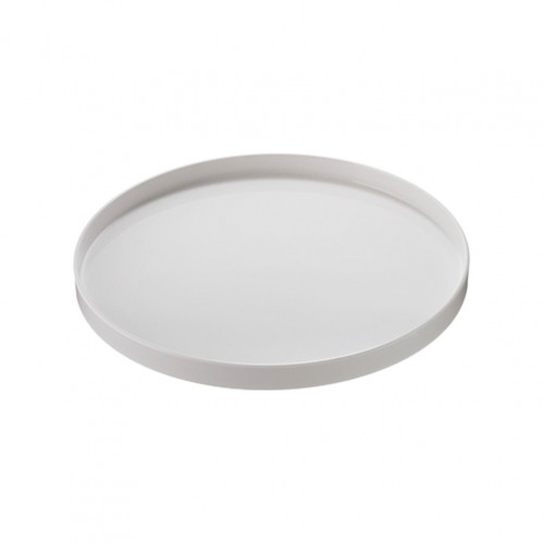 Στρογγυλός Δίσκος Μελαμίνης φ32xΥ3cm Λευκός Leone c540708
