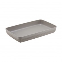 Δίσκος Μελαμίνης GN1 1 53x32 5xΥ7 5cm γκρι σειρά Norway με κάθετες ρίγες Leone c540711