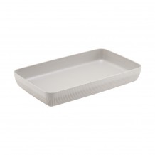 Δίσκος Μελαμίνης GN1 1 53x32 5xΥ7 5cm κρεμ σειρά Norway με κάθετες ρίγες Leone c540712