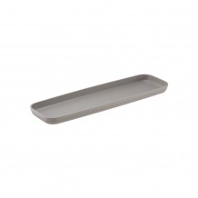 Δίσκος Μελαμίνης GN2 4 53x16xΥ3cm γκρι σειρά Norway με κάθετες ρίγες Leone c540719