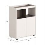 ΝΤΟΥΛΑΠΙ ΒΙΒΛΙΟΘΗΚΗ NEWLINE HM18284 ΜΕΛΑΜΙΝΗ ΚΡΕΜ-ΑΝΟΙΧΤΟ ΚΑΦΕ 80x40x100Υεκ c540761