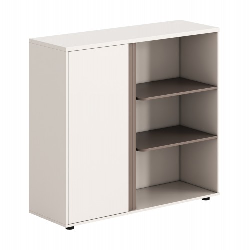 ΝΤΟΥΛΑΠΙ ΒΙΒΛΙΟΘΗΚΗ NEWLINE HM18282 ΜΕΛΑΜΙΝΗ ΛΕΥΚΗ ΑΝΟΙΧΤΟ ΚΑΦΕ 120x40x110Υεκ c540762