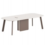 ΓΡΑΦΕΙΟ ΣΥΝΕΡΓΑΣΙΑΣ NEWLINE HM18278 ΜΕΛΑΜΙΝΗ ΚΡΕΜ-ΠΟΔΙΑ ΑΛΟΥΜΙΝΙΟΥ 240x110x75Υεκ c540765