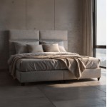 ΚΡΕΒΑΤΙ ΥΠΕΡΔΙΠΛΟ MILO ΑΠΟ ΜΠΕΖ ΥΦΑΣΜΑ HM628 32 ΓΙΑ ΣΤΡΩΜΑ 180x200 εκ c540766