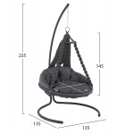 ΚΡΕΜΑΣΤΗ ΦΩΛΙΑ AUGUST ΜΑΚΡΑΜΕ-ΜΕΤΑΛΛΟ ΑΝΘΡΑΚΙ HM5922 10 123x113x145Υεκ c540780