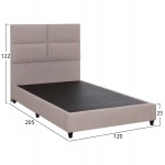 ΚΡΕΒΑΤΙ HMIΔΙΠΛΟ MILO ΑΠΟ ΜΠΕΖ ΥΦΑΣΜΑ HM646 32 ΓΙΑ ΣΤΡΩΜΑ 120x200 εκ c540783