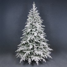 CHRISTMAS DREAMS ΧΡΙΣΤΟΥΓΕΝΝΙΑΤΙΚΟ ΔΕΝΤΡΟ ΧΙΟΝΙΣΜΕΝΟ 130x130x180cm PE PVC ΠΡΑΣΙΝΟ ΛΕΥΚΟ c540799