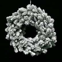GOLDEN NOEL ΧΡΙΣΤΟΥΓΕΝΝΙΑΤΙΚΟ ΣΤΕΦΑΝΙ ΧΙΟΝΙΣΜΕΝΟ 50x10x50cm PE PVC ΓΚΡΙ ΠΡΑΣΙΝΟ c540812