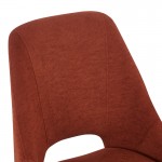 Καρέκλα Initiate pakoworld terracotta ύφασμα-πόδι μαύρο μέταλλο 48x57x85εκ SET 2τμχ c540835