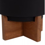 ΣΕΤ 3 ΓΛΑΣΤΡΕΣ ΜΕ TEAK ΒΑΣΕΙΣ TANTI HM4685 01 FIBER CEMENT ΣΕ ΜΑΥΡΟ ΧΡΩΜΑ c540861