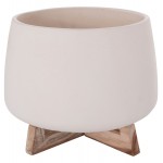 ΓΛΑΣΤΡΑ ΕΣ ΧΩΡΟΥ FRELLO HM4674 02L ΛΕΥΚΟ FIBER CEMENT--TEAK ΒΑΣΗ 29x29x23 5Υεκ c540929